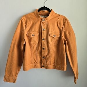 Vintage Tommy Hilfiger orange denim jacket xl